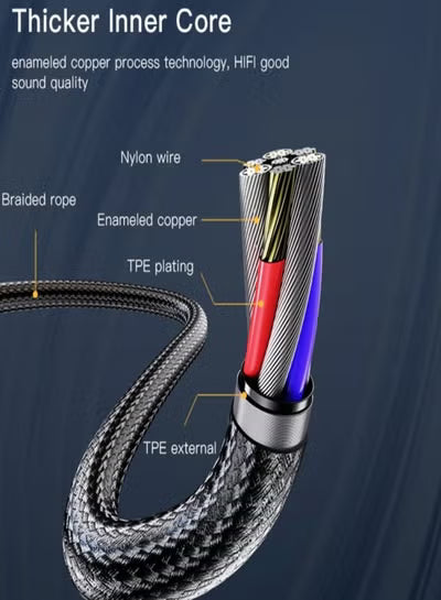 كابل محول صوت AUX من Yesido YAU35 8 Pin إلى 3.5mm