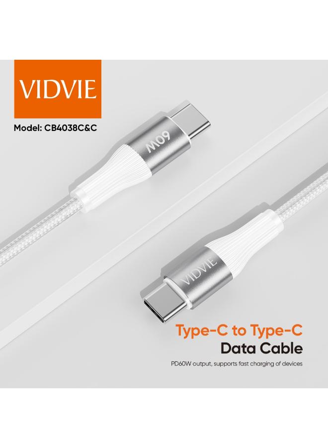 Data Cable CB4038C&C Type-C to Type-C Data Cable
