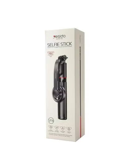 Selfie Stick for iPhone 12/13/14/15 with Wireless Remote Control and Tripod Yesido SF19 - Black