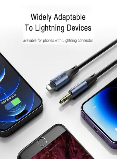 كابل محول صوت AUX من Yesido YAU35 8 Pin إلى 3.5mm