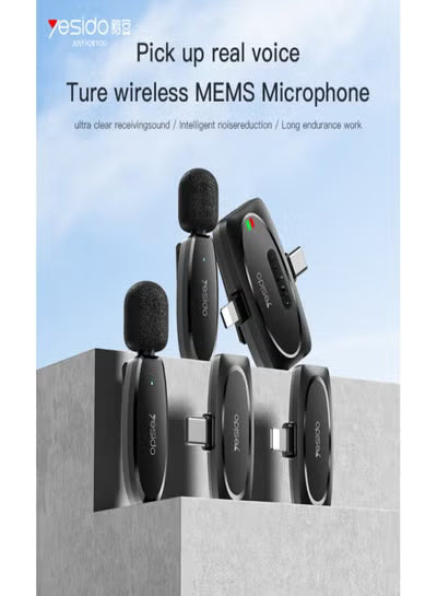 KR15 portable 360 pickup voice IP Type-c 2 in 1 transmit port 2 wireless MEMS Microphone
