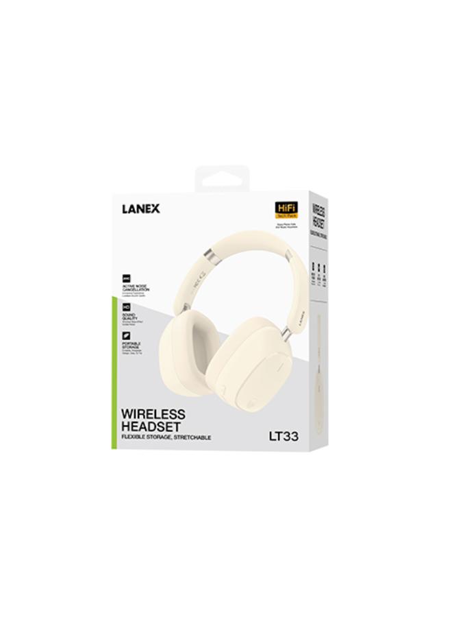 Lanex LT33 ANC Wireless Headset - Beige