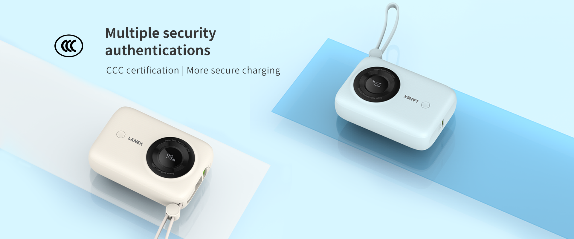 LANEX POWER BANK N11 BUILT-IN CABLE 10000mAh 22.5W + PD20W SUPER FAST CHARGING POWER BANK