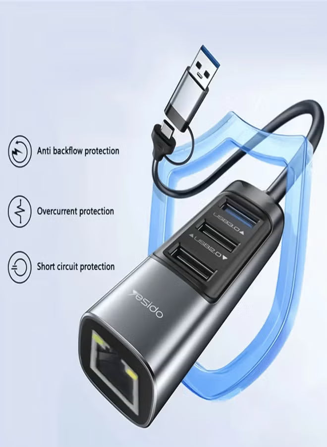 YOSIDO HB21 /5 in 2 Type-C + USB Adapter