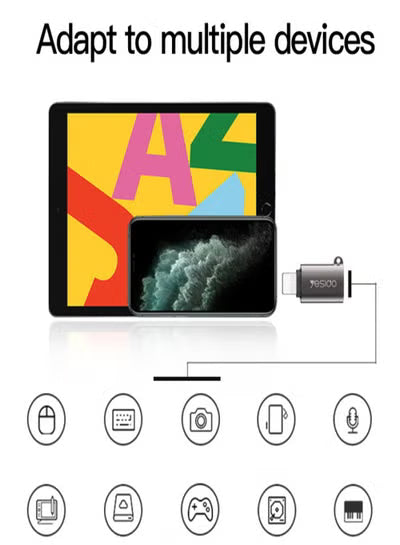 GS14 Original Chips Aluminum Alloy Shell For Lightning To USB OTG Adapter