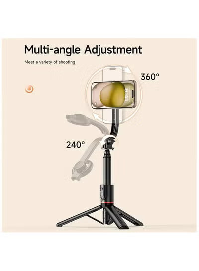 Selfie Stick for iPhone 12/13/14/15 with Wireless Remote Control and Tripod Yesido SF19 - Black