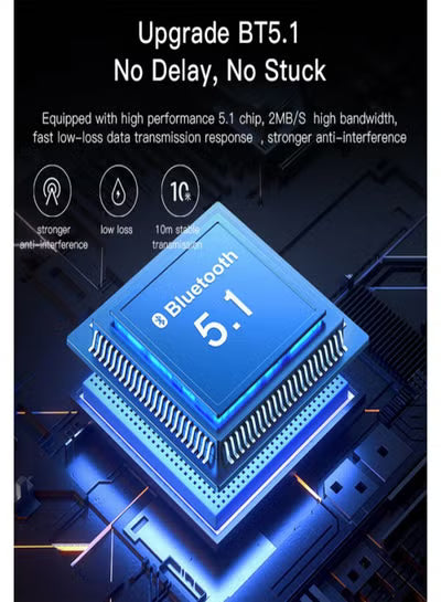 YAU34 Mini USB Bluetooth Adapter Receiver Wireless Mini USB Bluetooth 5.1 Receiver For Computer