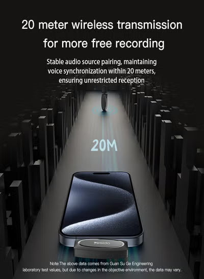 KR15 portable 360 pickup voice IP Type-c 2 in 1 transmit port 2 wireless MEMS Microphone