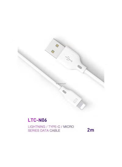 Lanex 2.1A Fast Charge USB to Lightning Cable 2M - LTC N06L