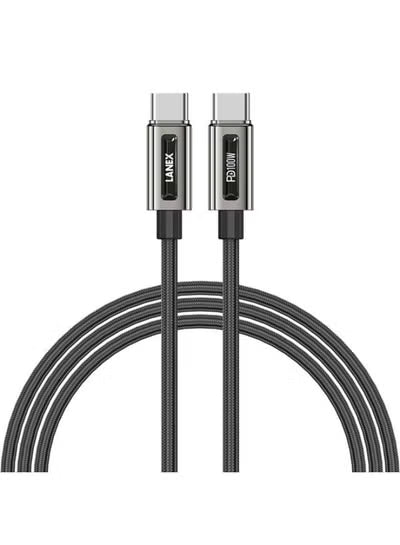 Lanex USB C to C Cable 1.5m Black - LS48CC