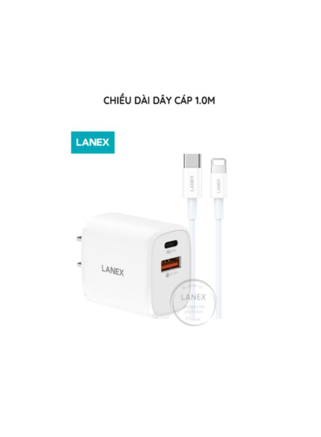 Lanex Lc49cl Fast Charger 1 Usb Port 22.5w 1 Type C To Lightning Pd Port 20w