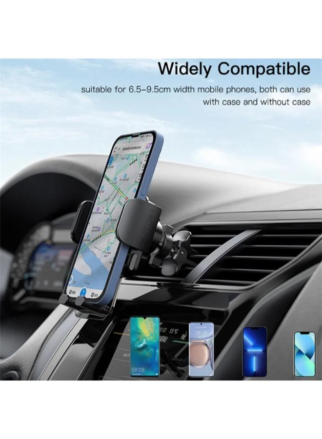 YESIDO C163 Air Outlet Transparent Panel Car Bracket Mobile Phone Holder Stand