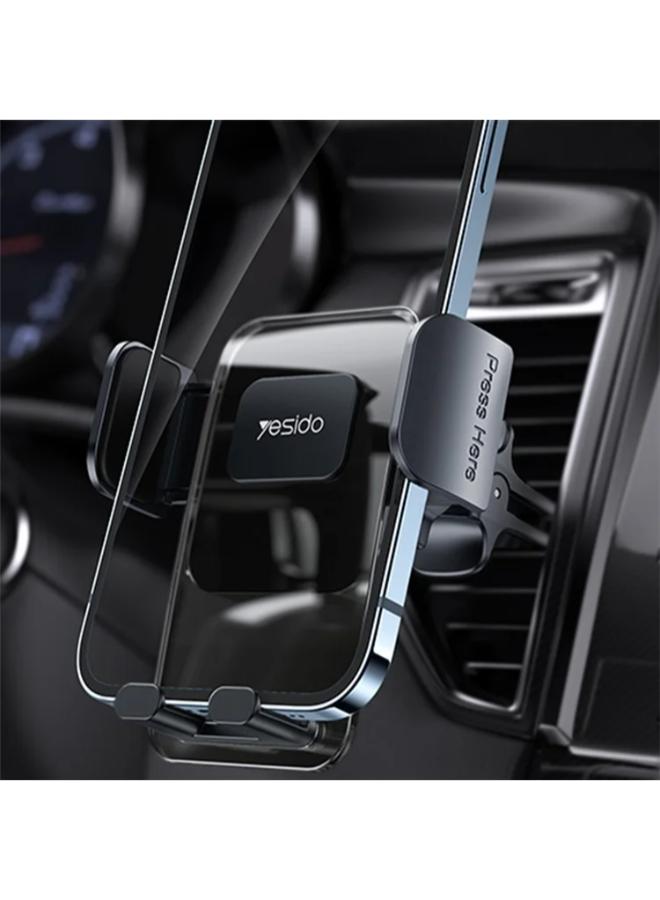 YESIDO C163 Air Outlet Transparent Panel Car Bracket Mobile Phone Holder Stand