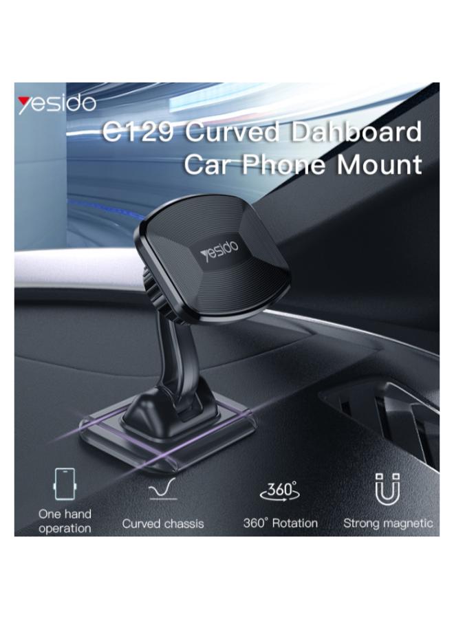 C129 Magnetic Magnet 360 Degree Universal Dashboard Mobile Phone Holder For Car