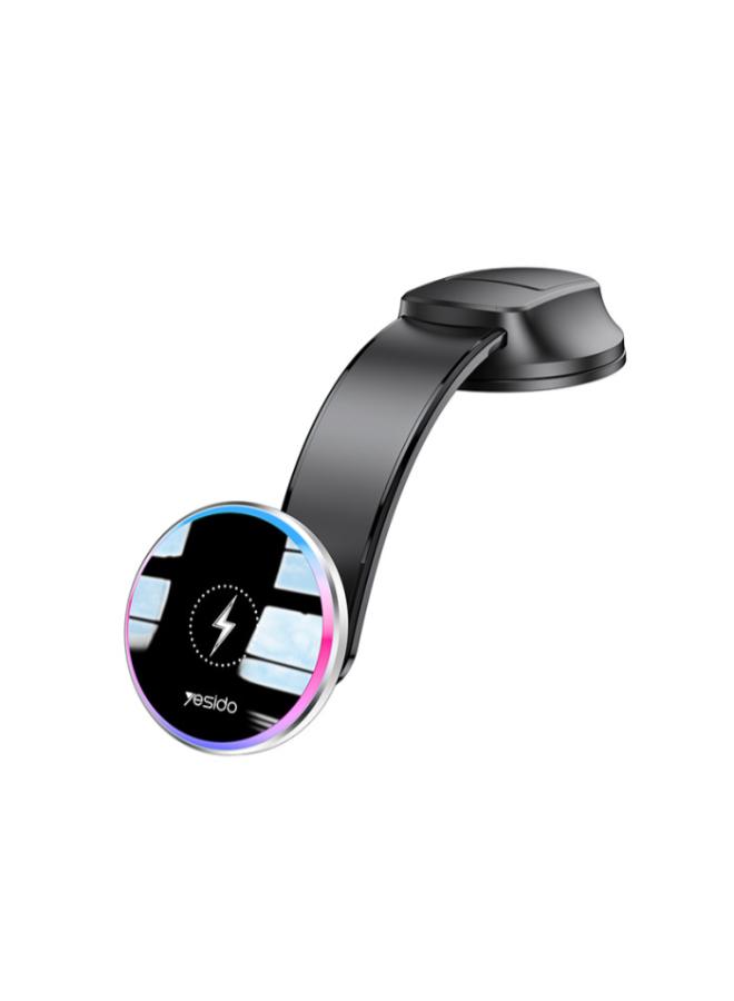 C292 360 Free Rotating LED Breathing Indicator Light Max 15W Fast Charging Wireless Phone Holder