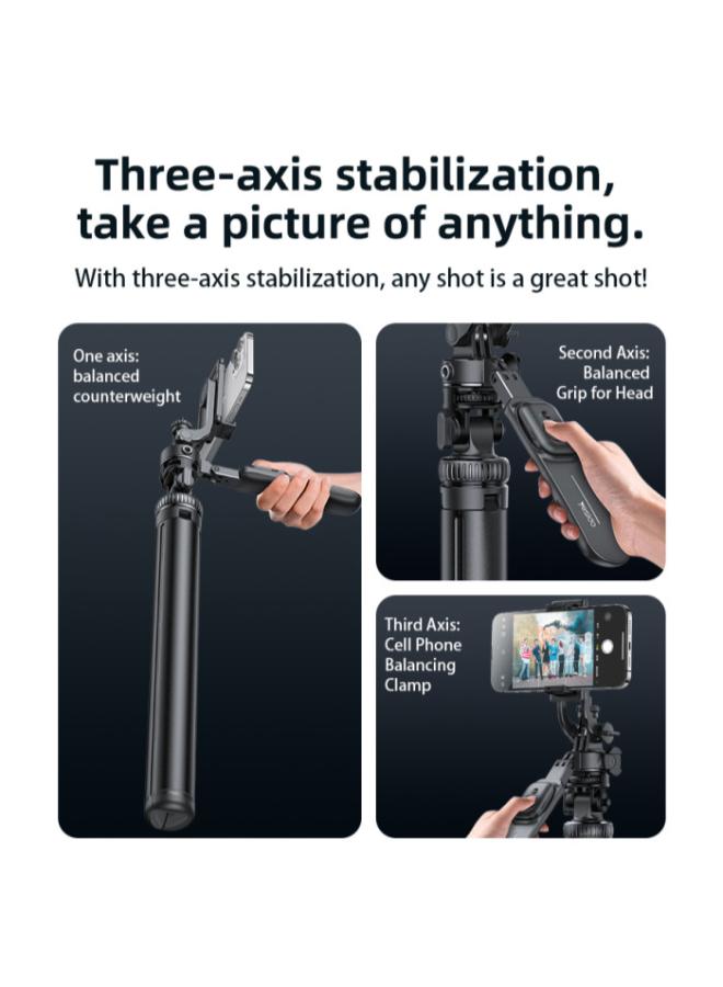 SF17 360 Handheld Panoramic Shot Selfie Stick 2M Bluetooth Remote Shooting Aluminum Alloy Tripod