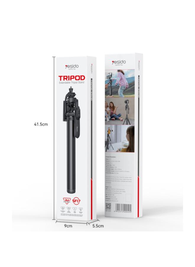 SF17 360 Handheld Panoramic Shot Selfie Stick 2M Bluetooth Remote Shooting Aluminum Alloy Tripod