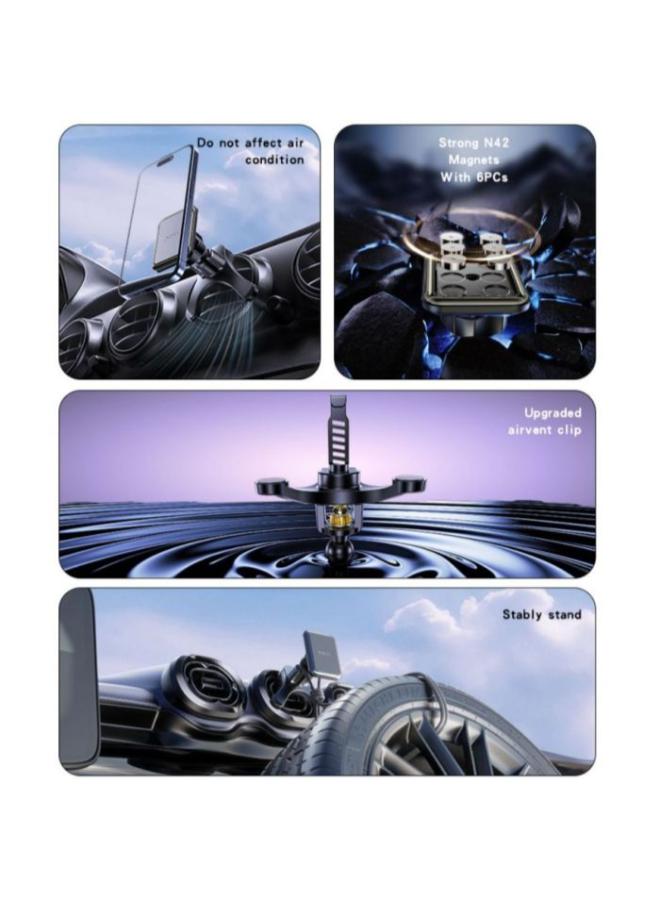 C246 Free Rotating Angle Upgraded Airvent Clip Stably Standing Magnetic Air Vent Phone Holder