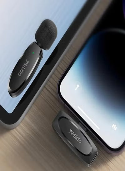 Yesido KR13 Dual Wireless Microphone, Type-C Connector Black