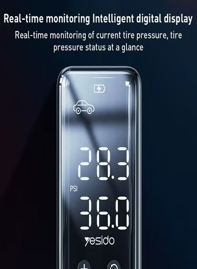 Mini Car Inflator Pump, Portable Wired Air Pump Inflator Compressor, Yesido VC05