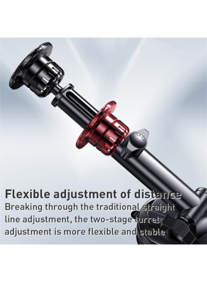 Yesido C160 Suction Cup Type Telescopic Rod Magnetic Car Phone Holder (Black)