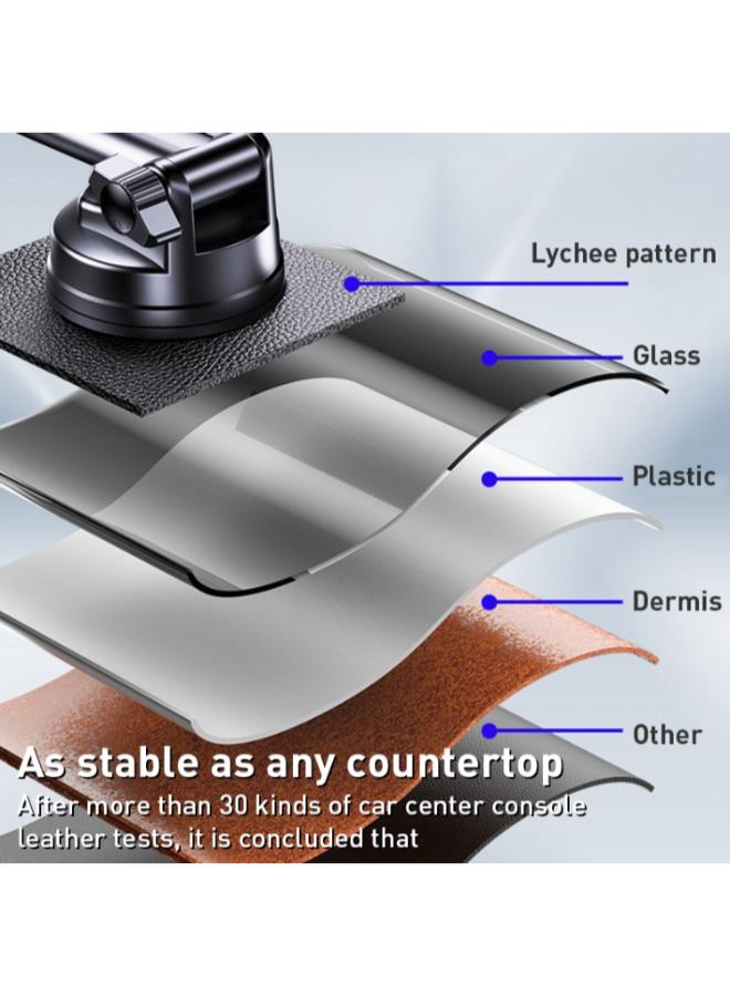 Yesido C160 Suction Cup Type Telescopic Rod Magnetic Car Phone Holder (Black)