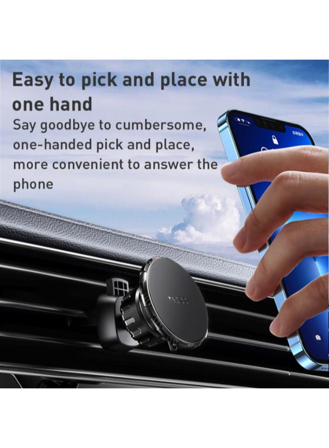 Yesido C160 Suction Cup Type Telescopic Rod Magnetic Car Phone Holder (Black)
