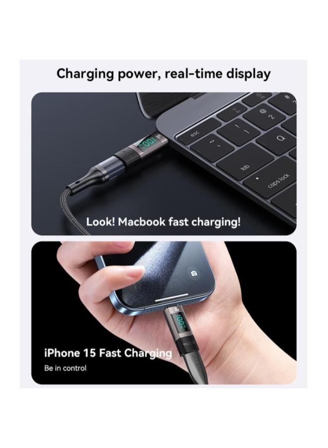 Yesido GS24 100W USB-C / Type-C to USB-C / Type-C Aluminum Alloy Digital Display Adapter