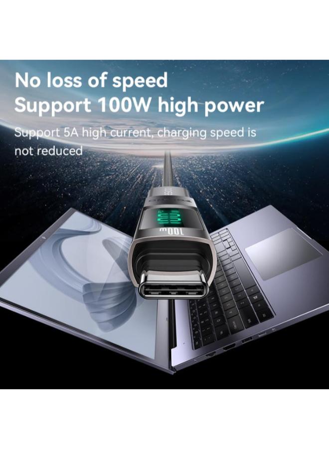 Yesido GS24 100W USB-C / Type-C to USB-C / Type-C Aluminum Alloy Digital Display Adapter