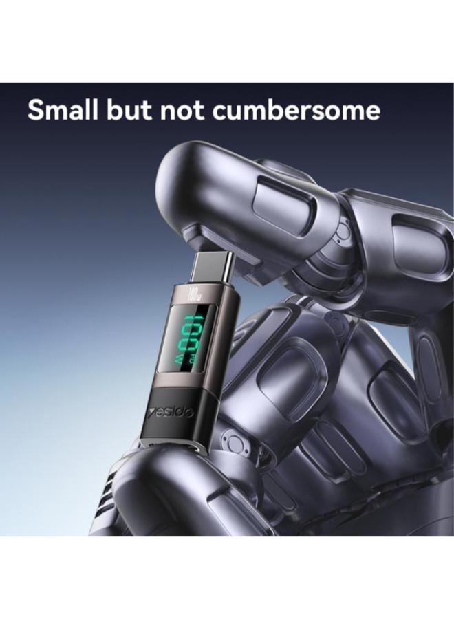 Yesido GS24 100W USB-C / Type-C to USB-C / Type-C Aluminum Alloy Digital Display Adapter