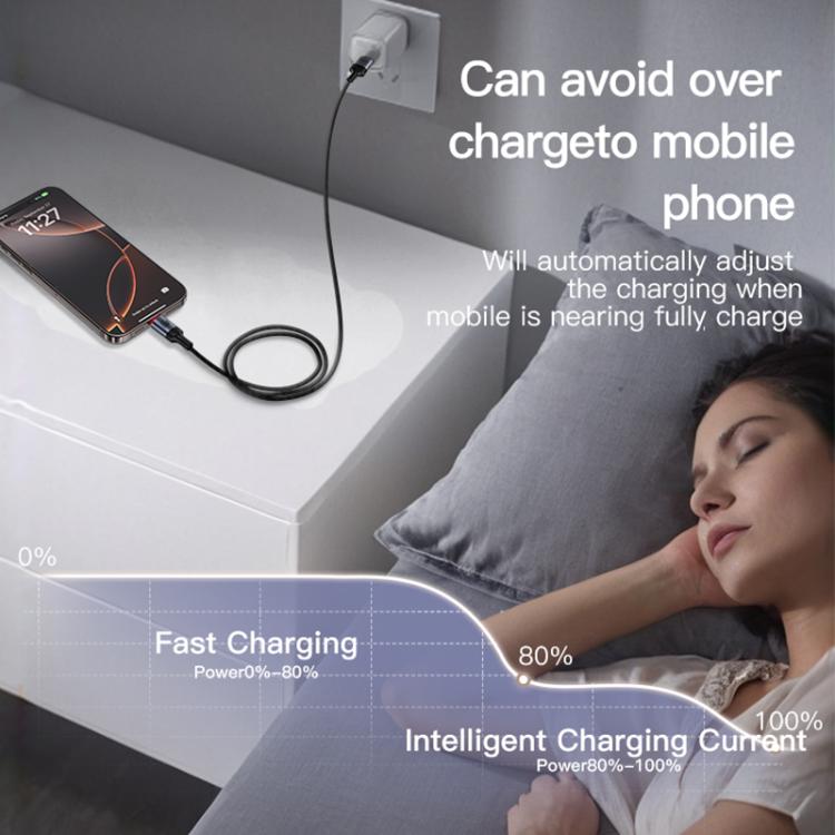 Yesido CA183 PD60W 3A USB-C / Type-C to USB-C / Type-C Charging Data Cable, Length: 2m(Black)