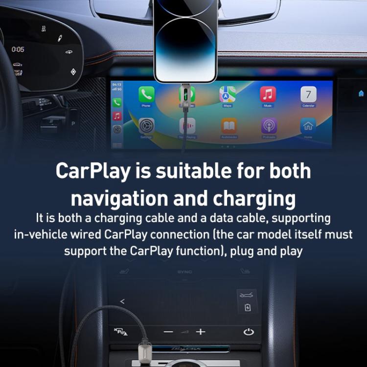 Yesido CA137C 66W USB to Type-C Streamer Light Data Cable, Length: 1.2m(Grey)