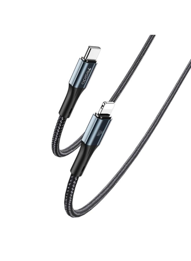 Yesido CA95 3A 20W USB-C / Type-C to 8 Pin Fast Charging Cable, Length: 1.2m