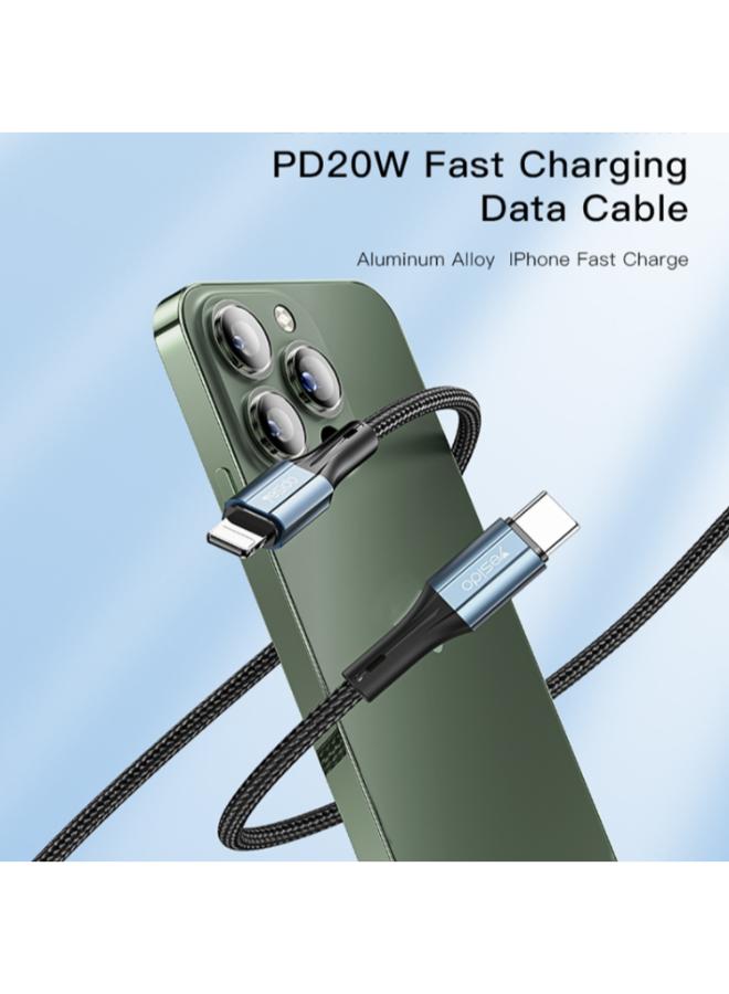 Yesido CA95 3A 20W USB-C / Type-C to 8 Pin Fast Charging Cable, Length: 1.2m