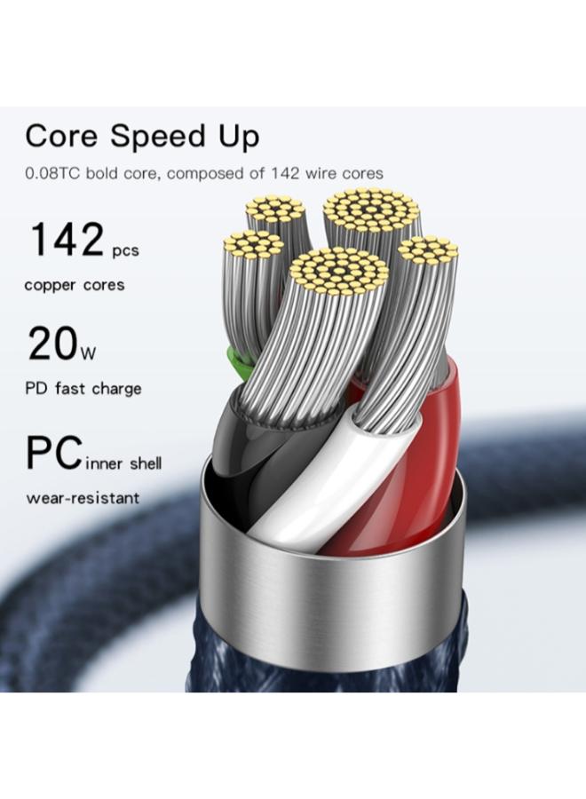 Yesido CA95 3A 20W USB-C / Type-C to 8 Pin Fast Charging Cable, Length: 1.2m