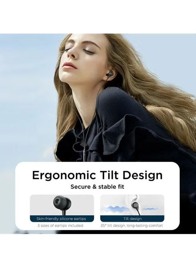 Type-C Series In-Ear Metal Wired Earbuds With Microphone Silver