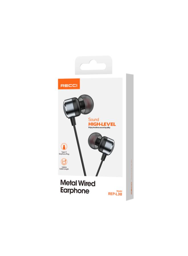RECCI Metal Type-C Wired Earphone REP-L38