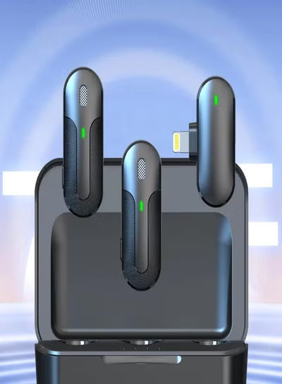 YESIDO KR16 2 in 1 8 Pin Wireless Microphone with Charging Box