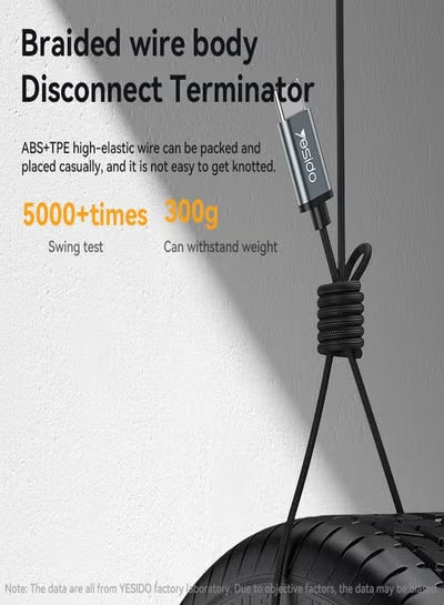 سماعة أذن سلكية Yesido YH43 بمنفذ Type-C / USB-C، الطول: 1.2 متر