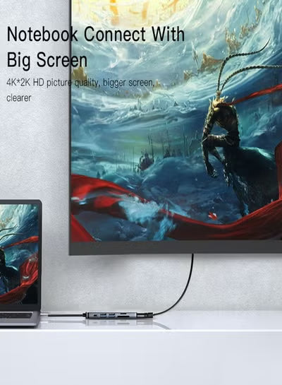 Yesido HB11 6 in 1 USB-C / Type-C Multifunctional HUB Adapter for Docking Ports