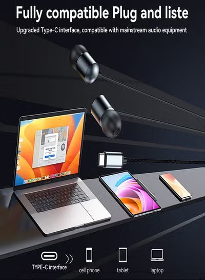 سماعة أذن سلكية Yesido YH43 بمنفذ Type-C / USB-C، الطول: 1.2 متر