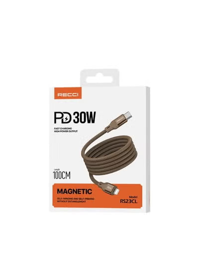 Recci Fast Charging Magnetic Cable PD 27W Lightning RS23CL