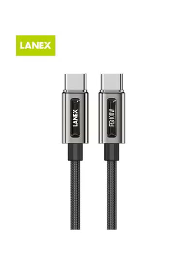 Lanex USB C to C Cable 1.5m Black - LS48CC