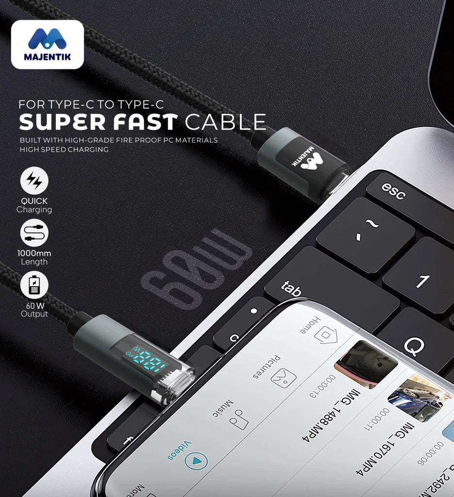 Cable CL-002C Led Type-C To Type-C