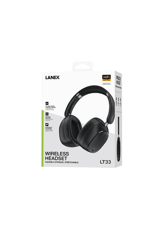 Lanex LT33 ANC Wireless Headset - Black