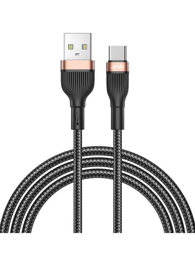 Lanx USB to Type-C Charging Cable, 1 Meter, Champagne Gold- LS21C