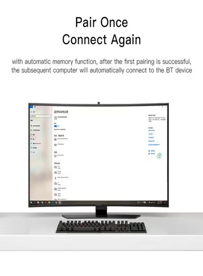 YAU34 Mini USB Bluetooth Adapter Receiver Wireless Mini USB Bluetooth 5.1 Receiver For Computer