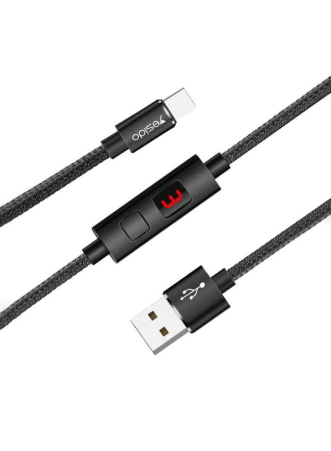 USB-C Cable with Timer to Stop Charging Automatically for Android Phones Yesido CA46