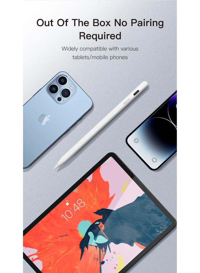 RECCI RCS-S09 SCREEN TOUCH PEN WITH TYPE-C CHARGING - WHITE