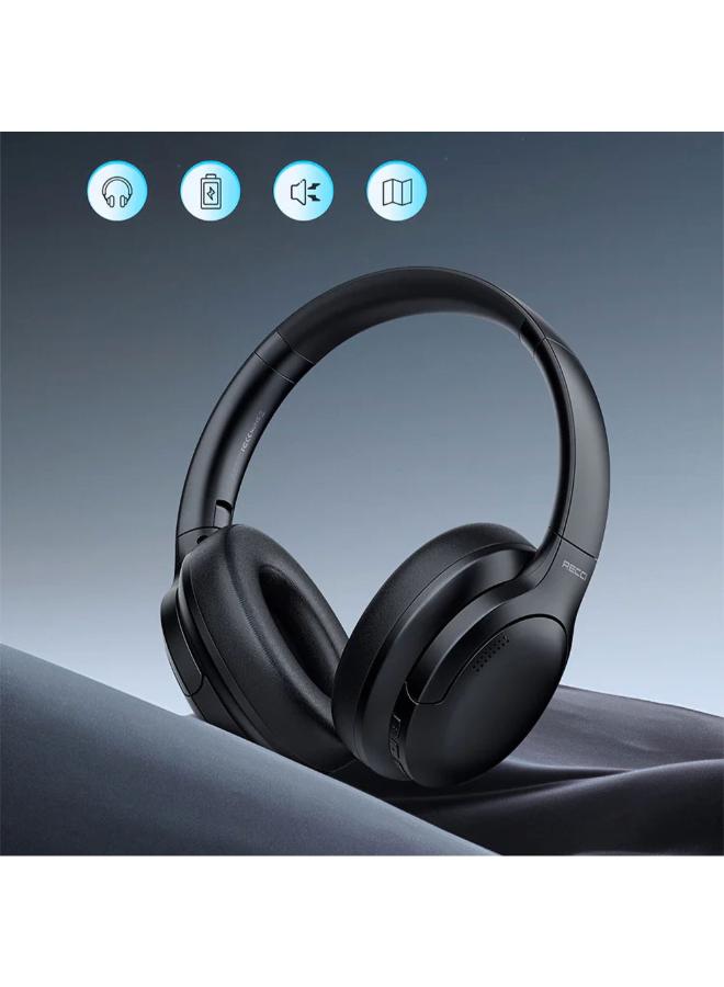 Recci REP-W59 Baron Series ANC Featured FM Support Adjustable Over-Ear Bluetooth Headphones